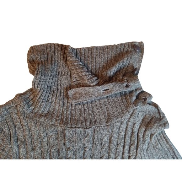 Sweater Dress A-List Size Medium Gray Stretchy Button Neckline Pockets RN57911 - Picture 8 of 15